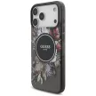 Guess IML Flowers Pearl Strap MagSafe iPhone 18 Pro Max / 17 Pro Max (GUHMP18XHFWBRCESK) tok, fekete