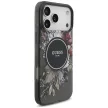 Guess IML Flowers Pearl Strap MagSafe iPhone 18 Pro Max / 17 Pro Max (GUHMP18XHFWBRCESK) tok, fekete