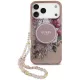 Guess IML Flowers Pearl Strap MagSafe iPhone 18 Pro / 17 Pro (GUHMP18LHFWBRCESP) tok, rózsaszín