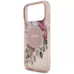 Guess IML Flowers Pearl Strap MagSafe iPhone 18 Pro / 17 Pro (GUHMP18LHFWBRCESP) tok, rózsaszín