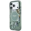 Guess IML Flowers Pearl Strap MagSafe iPhone 18 Pro / 17 Pro (GUHMP18LHFWBRCESN) tok, zöld