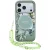 Guess IML Flowers Pearl Strap MagSafe iPhone 18 Pro Max / 17 Pro Max (GUHMP18XHFWBRCESN) tok, zöld