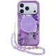 Guess IML Flowers Pearl Strap MagSafe iPhone 18 Pro / 17 Pro (GUHMP18LHFWBRCESU) tok, lila