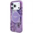 Guess IML Flowers Pearl Strap MagSafe iPhone 18 Pro / 17 Pro (GUHMP18LHFWBRCESU) tok, lila