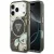 Guess IML Glitter Flowers Triangle MagSafe iPhone 18 Pro Max / 17 Pro Max (GUHMP18XHFLPEDK) tok, fekete