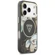 Guess IML Glitter Flowers Triangle MagSafe iPhone 18 Pro Max / 17 Pro Max (GUHMP18XHFLPEDK) tok, fekete