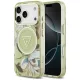 Guess IML Glitter Flowers Triangle MagSafe iPhone 18 Pro Max / 17 Pro Max (GUHMP18XHFLPEDN) tok, zöld