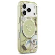 Guess IML Glitter Flowers Triangle MagSafe iPhone 18 Pro Max / 17 Pro Max (GUHMP18XHFLPEDN) tok, zöld