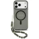 Guess IML Glitter Pearl Strap MagSafe iPhone 18 Pro / 17 Pro (GUHMP18LHGCRELSK) tok, fekete
