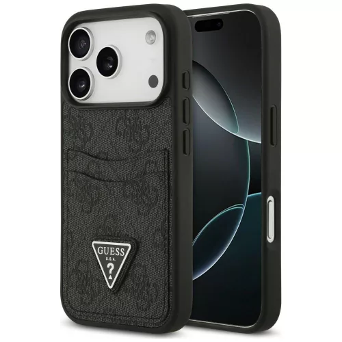 Guess 4G Double Card Triange iPhone 18 Pro / 17 Pro (GUHCP18LP4TPK) tok, fekete