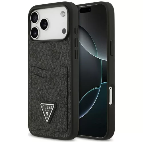 Guess 4G Double Card Triange iPhone 18 Pro Max / 17 Pro Max (GUHCP18XP4TPK) tok, fekete