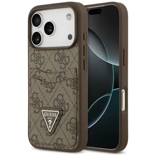 Guess 4G Double Card Triange iPhone 18 Pro / 17 Pro (GUHCP18LP4TPW) tok, barna