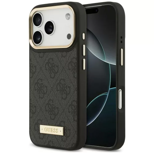 Guess 4G Logo Plate MagSafe iPhone 18 Pro Max / 17 Pro Max (GUHMP18XU4GPRK) tok, fekete