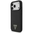 Guess Croco Triangle Logo MagSafe iPhone 18 Pro / 17 Pro (GUHMP18LPCRTHCK) tok, fekete