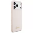 Guess Silicone Script Metal Logo MagSafe iPhone 18 Pro Max / 17 Pro Max (GUHMP18XSMBSLP) tok, rózsaszín