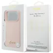 Guess Silicone Script Metal Logo MagSafe iPhone 18 Pro Max / 17 Pro Max (GUHMP18XSMBSLP) tok, rózsaszín
