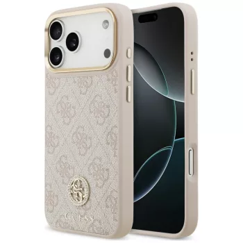   Guess 4G Strass Logo MagSafe iPhone 18 Pro Max / 17 Pro Max (GUHMP18XP4GRMDEP) tok, rózsaszín
