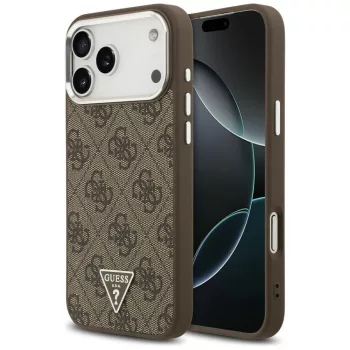   Guess 4G Triangle Logo MagSafe iPhone 18 Pro Max / 17 Pro Max (GUHMP18XP4TSRCMW) tok, barna-ezüst