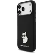 Karl Lagerfeld Silicone Choupette Metal Pin iPhone 18 Pro Max / 17 Pro Max (KLHCP18XSMHCNPK) tok, fekete