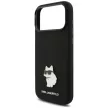 Karl Lagerfeld Silicone Choupette Metal Pin iPhone 18 Pro Max / 17 Pro Max (KLHCP18XSMHCNPK) tok, fekete