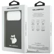 Karl Lagerfeld Silicone Choupette Metal Pin iPhone 18 Pro Max / 17 Pro Max (KLHCP18XSMHCNPK) tok, fekete