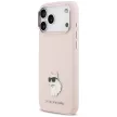 Karl Lagerfeld Silicone Choupette Metal Pin iPhone 18 Pro Max / 17 Pro Max (KLHCP18XSMHCNPP) tok, rózsaszín