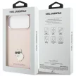 Karl Lagerfeld Silicone Choupette Metal Pin iPhone 18 Pro Max / 17 Pro Max (KLHCP18XSMHCNPP) tok, rózsaszín