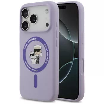  Karl Lagerfeld Silicone Karl&Choupette Ring MagSafe iPhone 18 Pro / 17 Pro (KLHMP18LSCMKCRHU) tok, lila