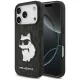 Karl Lagerfeld Saffiano Mono Patch Choupette iPhone 18 Pro / 17 Pro (KLHCP18LSAKHPCK) tok, fekete
