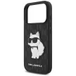 Karl Lagerfeld Saffiano Mono Patch Choupette iPhone 18 Pro / 17 Pro (KLHCP18LSAKHPCK) tok, fekete