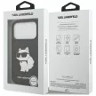 Karl Lagerfeld Saffiano Mono Patch Choupette iPhone 18 Pro / 17 Pro (KLHCP18LSAKHPCK) tok, fekete