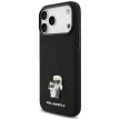 Karl Lagerfeld Silicone Karl&Choupette Metal Pin iPhone 18 Pro Max / 17 Pro Max (KLHCP18XSMHKCNPK) tok, fekete
