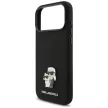Karl Lagerfeld Silicone Karl&Choupette Metal Pin iPhone 18 Pro Max / 17 Pro Max (KLHCP18XSMHKCNPK) tok, fekete