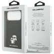 Karl Lagerfeld Silicone Karl&Choupette Metal Pin iPhone 18 Pro Max / 17 Pro Max (KLHCP18XSMHKCNPK) tok, fekete