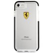 Ferrari Hardcase FEGLHCP7BK iPhone 7/8 SE 2020 / SE 2022 Shockproof tok, átlátszó-fekete
