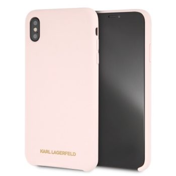   Karl Lagerfeld KLHCI65SLLPG iPhone Xs Max Silicone tok, rózsaszín