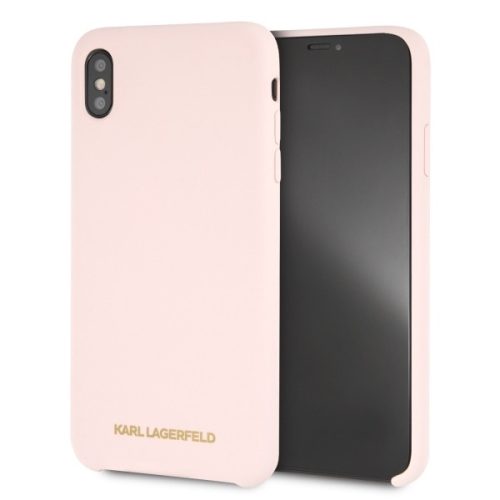 Karl Lagerfeld KLHCI65SLLPG iPhone Xs Max Silicone tok, rózsaszín