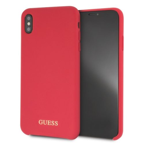 Guess GUHCI65LSGLRE iPhone Xs Max Silicone tok, piros