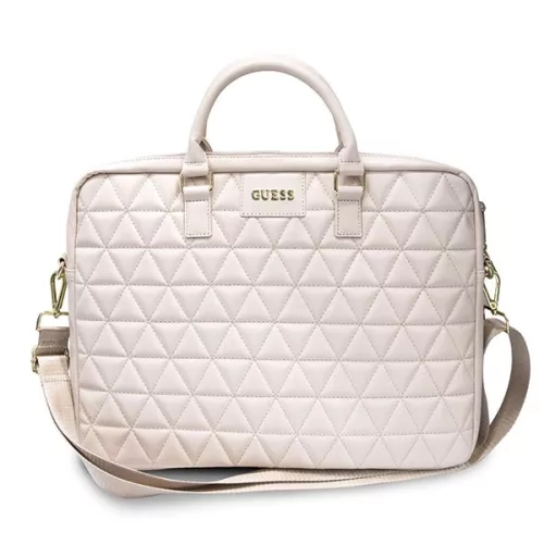 Guess laptop táska GUCB15QLPK 15" Quilted, rózsaszín