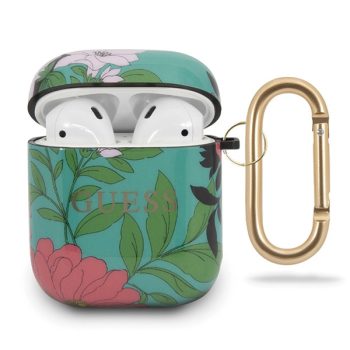   Guess GUACA2TPUBKFL01 AirPods 1/2 cover N.1 Flower Collection tok, zöld