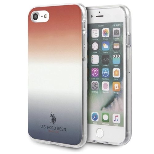 US Polo USHCI8TRDGRB iPhone 7/8/SE 2020 / SE 2022 Gradient Pattern Collection tok, kék-piros