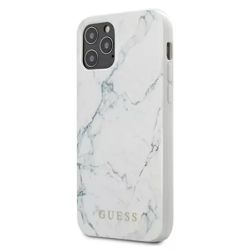 Guess GUHCP12LPCUMAWH iPhone 12 Pro Max 6,7" Marble tok, fehér