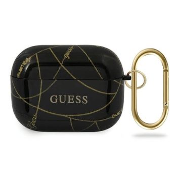   GUESS APPLE AirPods Pro GUACAPTPUCHBK (Gold Chain Collection) tok, fekete
