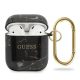 Guess GUACA2TPUMABK AirPods 1/2 cover Marble Collection tok, fekete