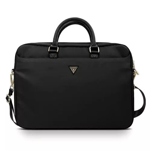 Guess laptop táska GUCB15NTMLBK 16" Nylon Triangle Logo, fekete