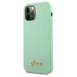 Guess GUHCP12LLSLMGGN iPhone 12 Pro Max 6,7" Metal Logo Script tok, zöld