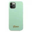 Guess GUHCP12LLSLMGGN iPhone 12 Pro Max 6,7" Metal Logo Script tok, zöld