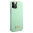 Guess GUHCP12LLSLMGGN iPhone 12 Pro Max 6,7" Metal Logo Script tok, zöld