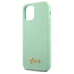 Guess GUHCP12LLSLMGGN iPhone 12 Pro Max 6,7" Metal Logo Script tok, zöld