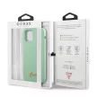 Guess GUHCP12LLSLMGGN iPhone 12 Pro Max 6,7" Metal Logo Script tok, zöld